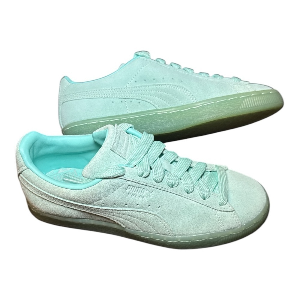 PUMA Women’s SUEDE CLASSIC MONO ICED Aruba Blue Sz 6.5 NWOB never worn - Picture 9 of 16